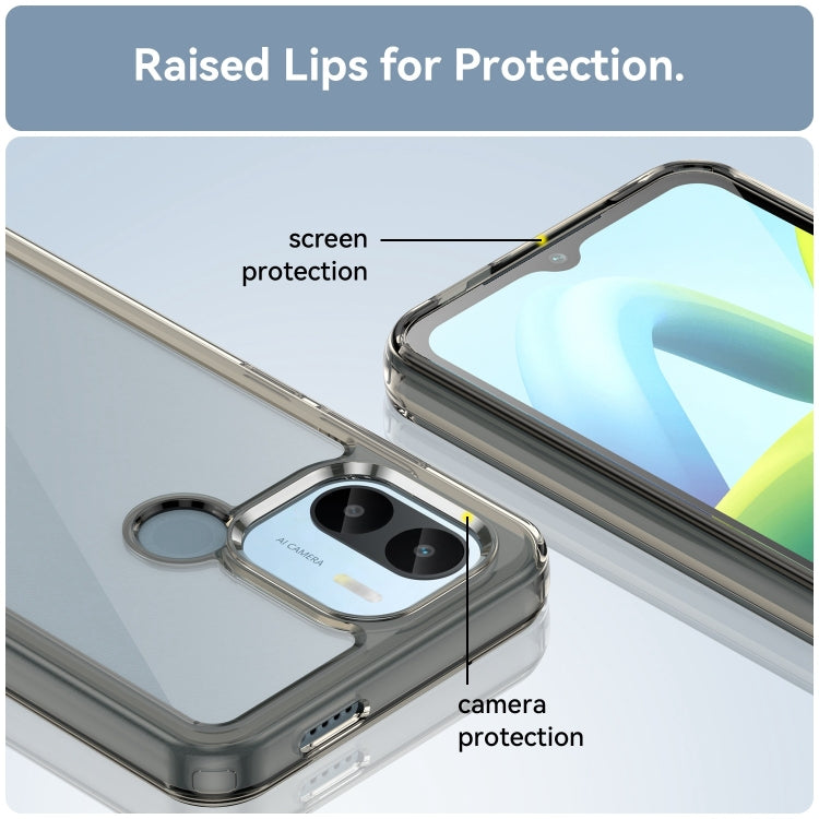 For Xiaomi Poco C50 Colorful Series Acrylic Hybrid TPU Phone Case(Transparent Grey) - Xiaomi Cases by PMC TechLife | Online Shopping South Africa | PMC TechLife | Buy Now Pay Later Mobicred