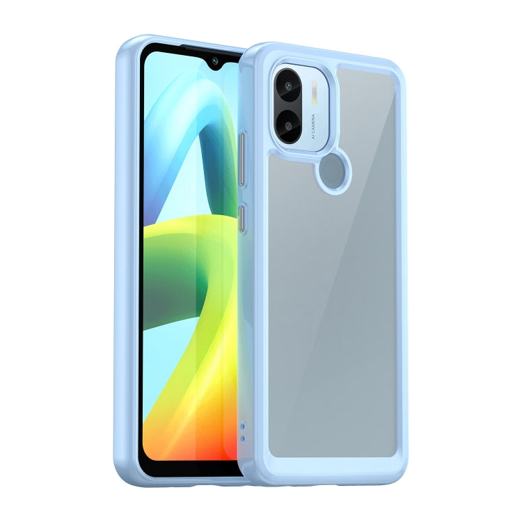 For Xiaomi Redmi A1+ Colorful Series Acrylic Hybrid TPU Phone Case(Blue) - Xiaomi Cases by PMC TechLife | Online Shopping South Africa | PMC TechLife | Buy Now Pay Later Mobicred
