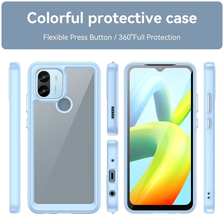 For Xiaomi Redmi A1+ Colorful Series Acrylic Hybrid TPU Phone Case(Blue) - Xiaomi Cases by PMC TechLife | Online Shopping South Africa | PMC TechLife | Buy Now Pay Later Mobicred