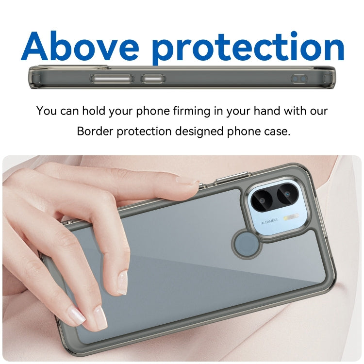 For Xiaomi Redmi A2+ Colorful Series Acrylic Hybrid TPU Phone Case(Transparent Grey) - Xiaomi Cases by PMC TechLife | Online Shopping South Africa | PMC TechLife | Buy Now Pay Later Mobicred
