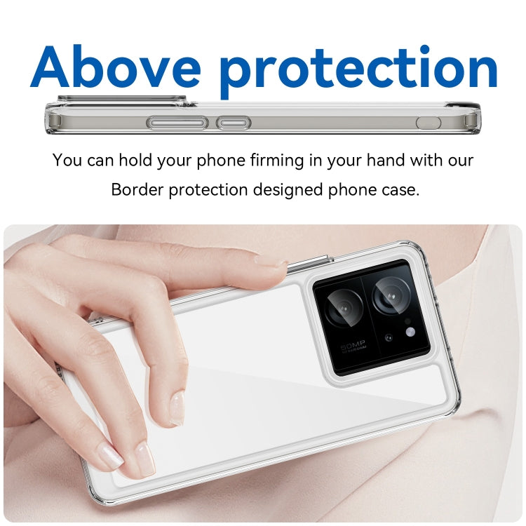 For Xiaomi 13T Colorful Series Acrylic Hybrid TPU Phone Case(Transparent) - Xiaomi Cases by PMC TechLife | Online Shopping South Africa | PMC TechLife | Buy Now Pay Later Mobicred