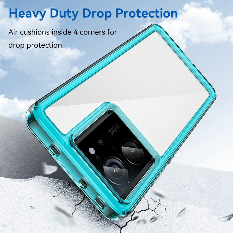 For Xiaomi 13T Pro Colorful Series Acrylic Hybrid TPU Phone Case(Transparent Blue) - Xiaomi Cases by PMC TechLife | Online Shopping South Africa | PMC TechLife | Buy Now Pay Later Mobicred