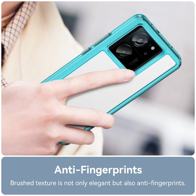 For Xiaomi 13T Pro Colorful Series Acrylic Hybrid TPU Phone Case(Transparent Blue) - Xiaomi Cases by PMC TechLife | Online Shopping South Africa | PMC TechLife | Buy Now Pay Later Mobicred