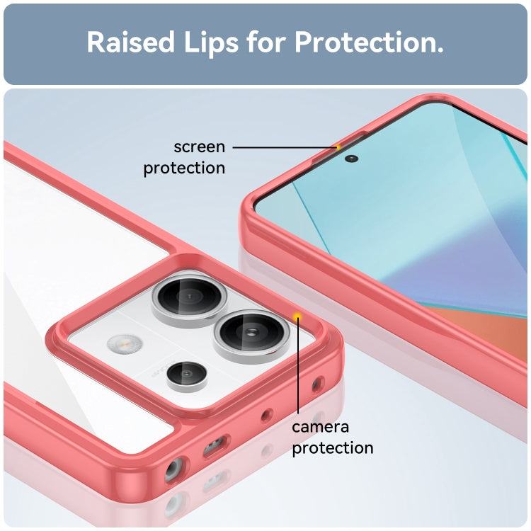 For Xiaomi Redmi Note 13 Pro 5G Colorful Series Acrylic Hybrid TPU Phone Case(Red) - free shipping - PMC TechLife - Order now!