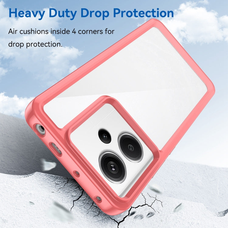 For Xiaomi Redmi Note 13 Pro+ Colorful Series Acrylic Hybrid TPU Phone Case(Red) - Xiaomi Cases by PMC TechLife | Online Shopping South Africa | PMC TechLife | Buy Now Pay Later Mobicred