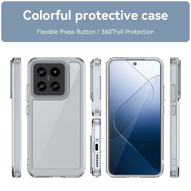 For Xiaomi 14 Colorful Series Acrylic Hybrid TPU Phone Case(Transparent) - 14 Cases by PMC TechLife | Online Shopping South Africa | PMC TechLife | Buy Now Pay Later Mobicred