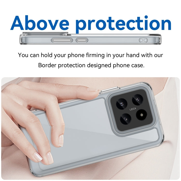 For Xiaomi 14 Colorful Series Acrylic Hybrid TPU Phone Case(Transparent) - 14 Cases by PMC TechLife | Online Shopping South Africa | PMC TechLife | Buy Now Pay Later Mobicred