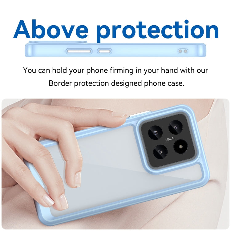 For Xiaomi 14 Colorful Series Acrylic Hybrid TPU Phone Case(Blue) - free shipping - PMC TechLife - Order now!