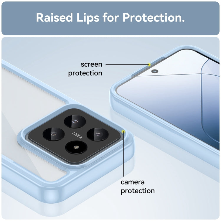 For Xiaomi 14 Colorful Series Acrylic Hybrid TPU Phone Case(Blue) - free shipping - PMC TechLife - Order now!