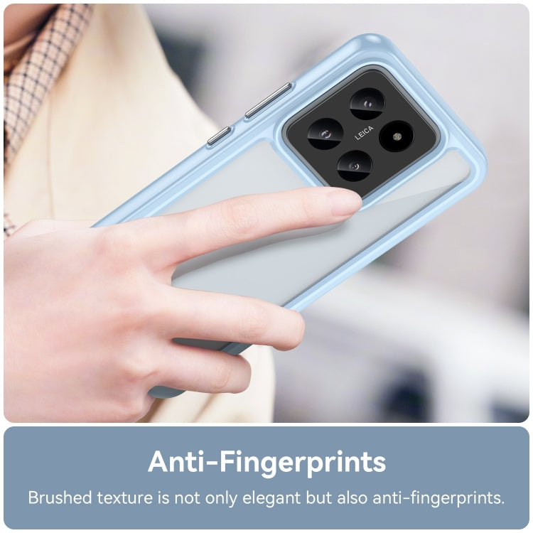 For Xiaomi 14 Pro Colorful Series Acrylic Hybrid TPU Phone Case(Blue) - 14 Pro Cases by PMC TechLife | Online Shopping South Africa | PMC TechLife | Buy Now Pay Later Mobicred