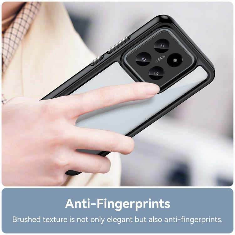 For Xiaomi 14 Pro Colorful Series Acrylic Hybrid TPU Phone Case(Black) - 14 Pro Cases by PMC TechLife | Online Shopping South Africa | PMC TechLife | Buy Now Pay Later Mobicred