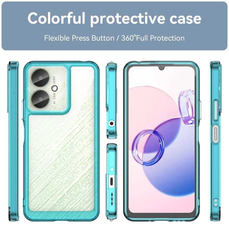 For Xiaomi Poco C65 Colorful Series Acrylic Hybrid TPU Phone Case(Transparent Blue) - free shipping - PMC TechLife - Order now!