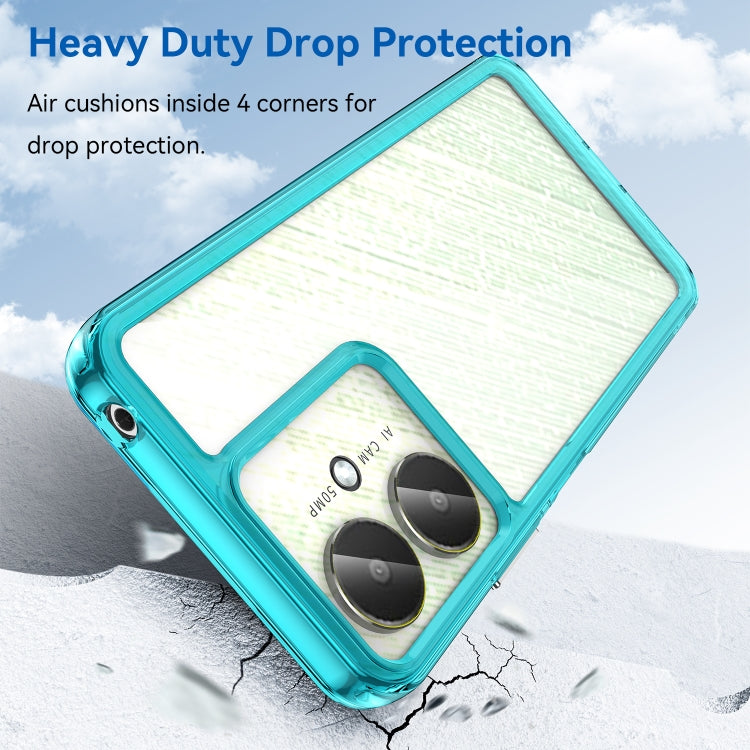 For Xiaomi Poco C65 Colorful Series Acrylic Hybrid TPU Phone Case(Transparent Blue) - free shipping - PMC TechLife - Order now!