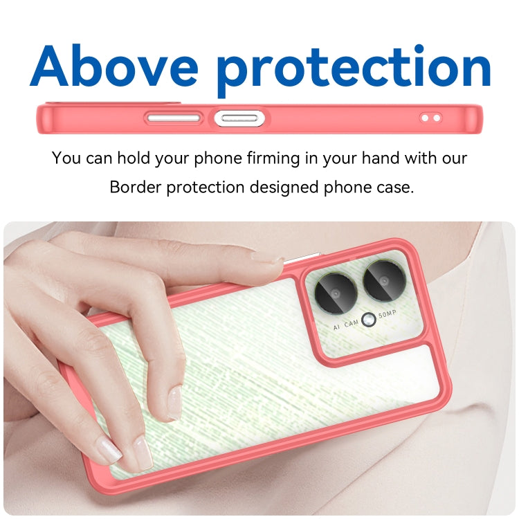 For Xiaomi Poco M6 Colorful Series Acrylic Hybrid TPU Phone Case(Red) - Xiaomi Cases by PMC TechLife | Online Shopping South Africa | PMC TechLife | Buy Now Pay Later Mobicred