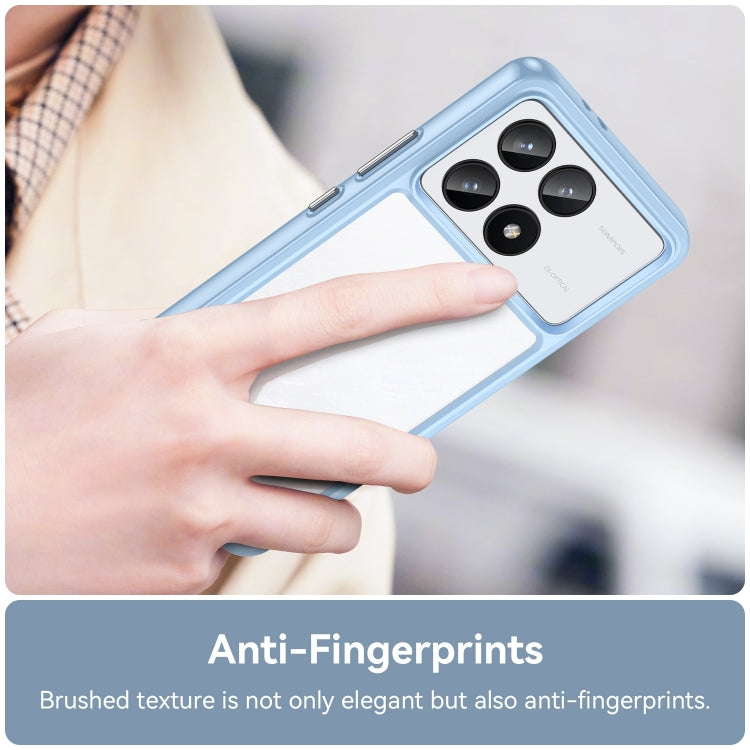 For Xiaomi Redmi K70 Colorful Series Acrylic Hybrid TPU Phone Case(Blue) - K70 Cases by PMC TechLife | Online Shopping South Africa | PMC TechLife | Buy Now Pay Later Mobicred