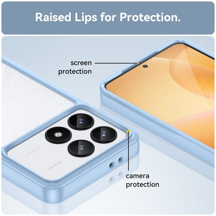 For Xiaomi Redmi K70 Pro Colorful Series Acrylic Hybrid TPU Phone Case(Blue) - K70 Pro Cases by PMC TechLife | Online Shopping South Africa | PMC TechLife | Buy Now Pay Later Mobicred