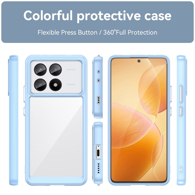 For Xiaomi Redmi K70E Colorful Series Acrylic Hybrid TPU Phone Case(Blue) - Xiaomi Cases by PMC TechLife | Online Shopping South Africa | PMC TechLife | Buy Now Pay Later Mobicred
