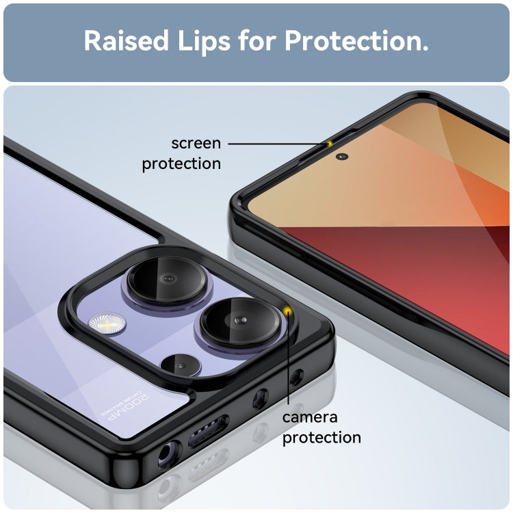 For Redmi Note 13 Pro 4G Global Colorful Series Acrylic Hybrid TPU Phone Case(Black) - Note 13 Pro Cases by PMC TechLife | Online Shopping South Africa | PMC TechLife | Buy Now Pay Later Mobicred