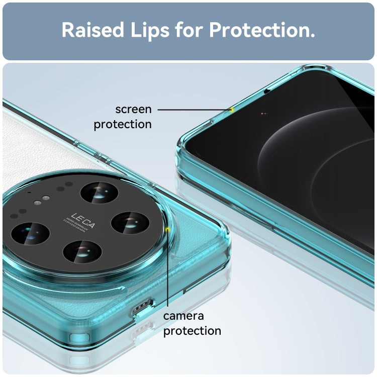 For Xiaomi 14 Ultra Colorful Series Acrylic Hybrid TPU Phone Case(Transparent Blue) - 14 Ultra Cases by PMC TechLife | Online Shopping South Africa | PMC TechLife | Buy Now Pay Later Mobicred