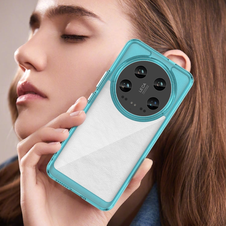 For Xiaomi 14 Ultra Colorful Series Acrylic Hybrid TPU Phone Case(Transparent Blue) - 14 Ultra Cases by PMC TechLife | Online Shopping South Africa | PMC TechLife | Buy Now Pay Later Mobicred