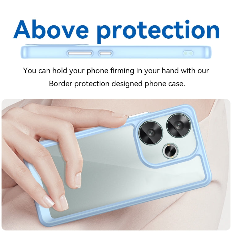 For Xiaomi Redmi Turbo 3 Colorful Series Acrylic Hybrid TPU Phone Case(Blue) - Xiaomi Cases by PMC TechLife | Online Shopping South Africa | PMC TechLife | Buy Now Pay Later Mobicred