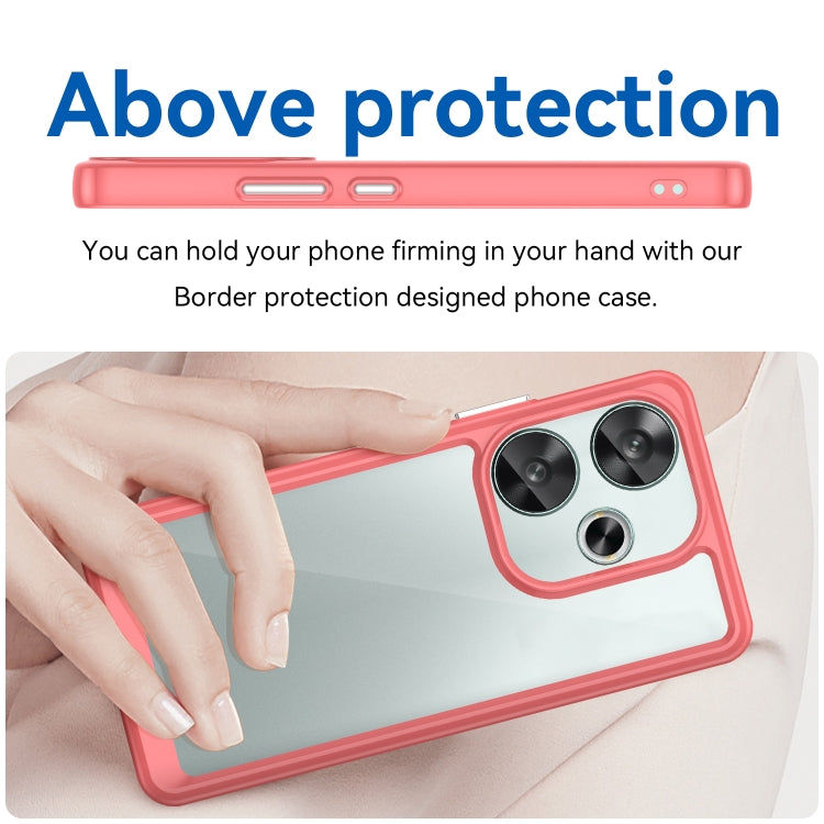 For Xiaomi Redmi Turbo 3 Colorful Series Acrylic Hybrid TPU Phone Case(Red) - Xiaomi Cases by PMC TechLife | Online Shopping South Africa | PMC TechLife | Buy Now Pay Later Mobicred