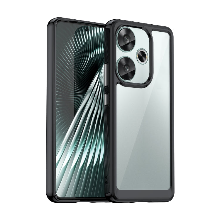 For Xiaomi Redmi Turbo 3 Colorful Series Acrylic Hybrid TPU Phone Case(Black) - Xiaomi Cases by PMC TechLife | Online Shopping South Africa | PMC TechLife | Buy Now Pay Later Mobicred