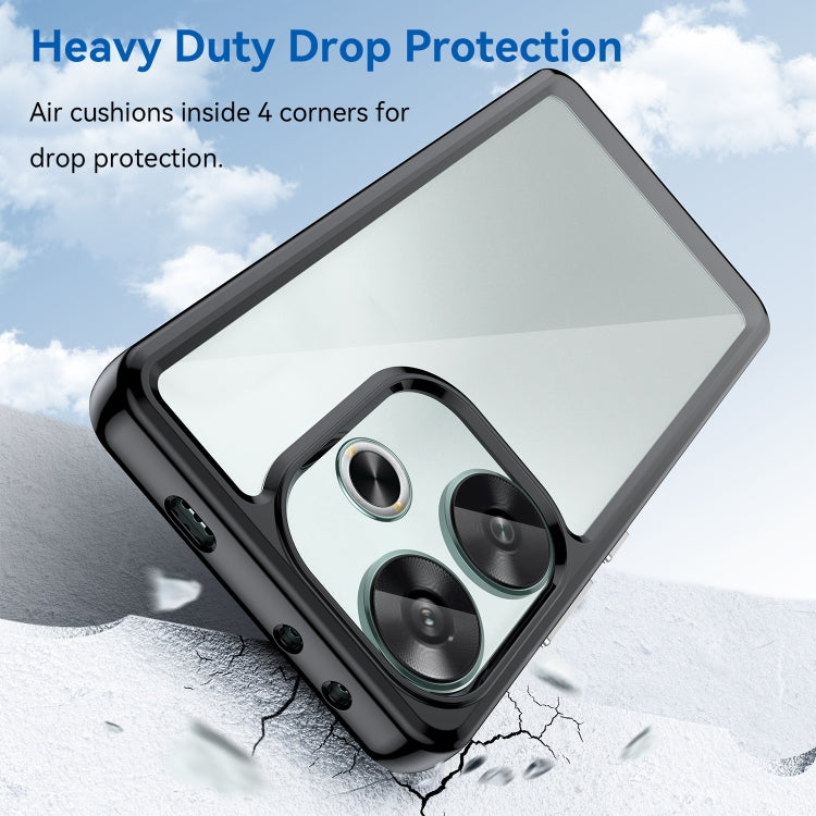 For Xiaomi Redmi Turbo 3 Colorful Series Acrylic Hybrid TPU Phone Case(Black) - Xiaomi Cases by PMC TechLife | Online Shopping South Africa | PMC TechLife | Buy Now Pay Later Mobicred