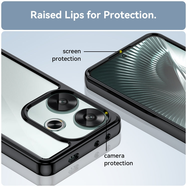 For Xiaomi Redmi Turbo 3 Colorful Series Acrylic Hybrid TPU Phone Case(Black) - Xiaomi Cases by PMC TechLife | Online Shopping South Africa | PMC TechLife | Buy Now Pay Later Mobicred