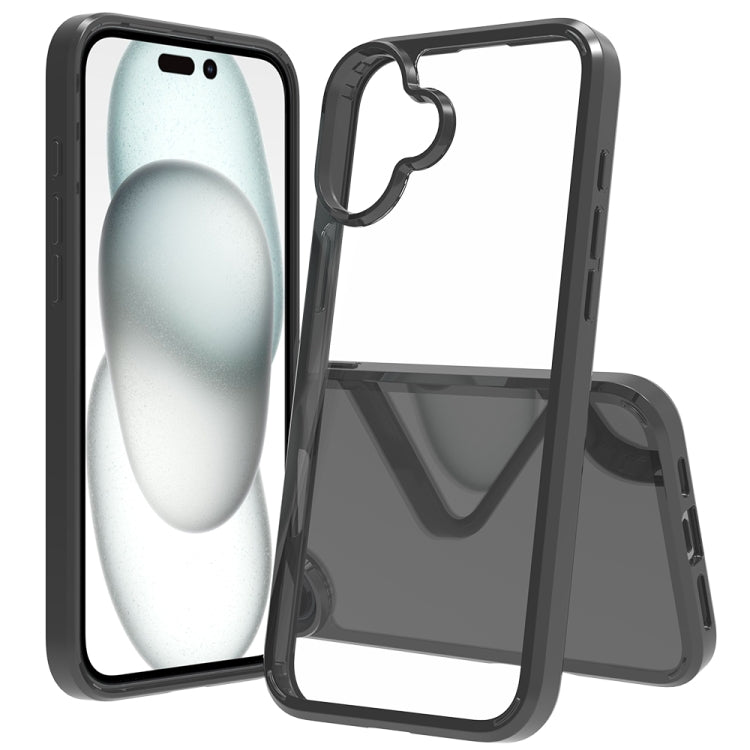 For iPhone 16 Plus Scratchproof Acrylic TPU Phone Case(Black) - iPhone 16 Plus Cases by PMC TechLife | Online Shopping South Africa | PMC TechLife | Buy Now Pay Later Mobicred