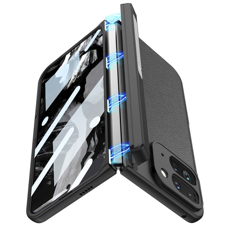 For Google Pixel 9 Pro Fold GKK Integrated Fold Hinge Leather Phone Case with Holder(White) - free shipping - PMC Jewellery - Order now!