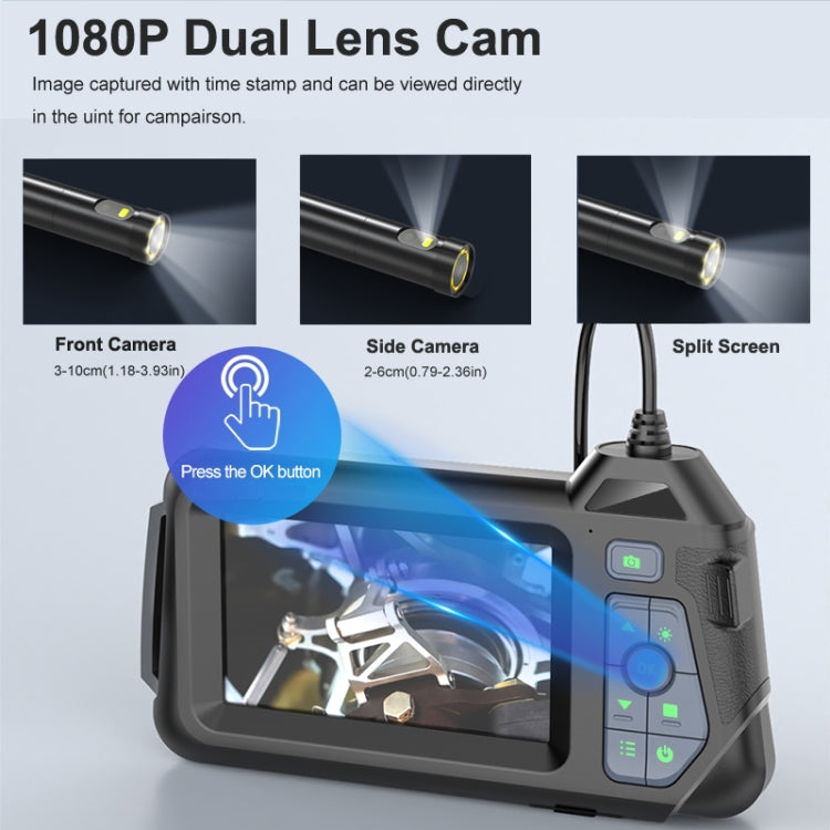 M60 4.3 inch Dual Camera with Screen Endoscope, Length:5m(5mm) -  by PMC TechLife | Online Shopping South Africa | PMC TechLife | Buy Now Pay Later Mobicred
