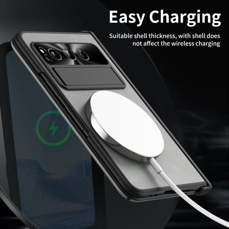 For Google Pixel Fold Napa Texture All-inclusive Phone Case(White) - Google Cases by PMC TechLife | Online Shopping South Africa | PMC TechLife | Buy Now Pay Later Mobicred