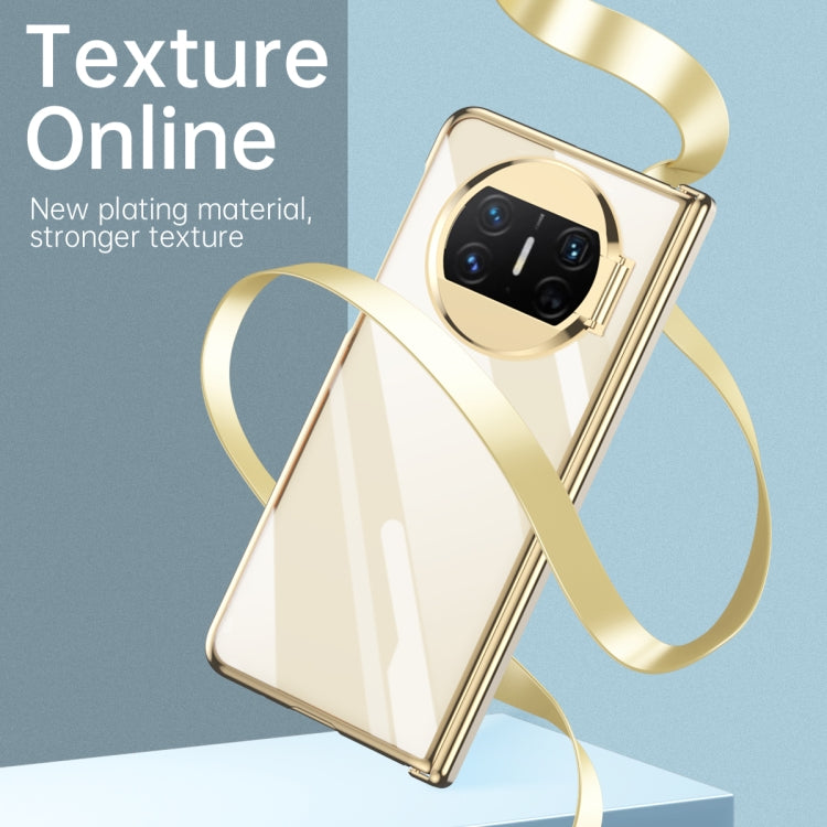 For Huawei Mate X3 Electroplating PC Folding Phone Case with Hinge(Gold) - Huawei Cases by PMC TechLife | Online Shopping South Africa | PMC TechLife | Buy Now Pay Later Mobicred