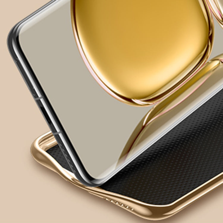 For Huawei Mate 50 Pro Litchi Texture Genuine Leather Phone Case(Orange) - Huawei Cases by PMC TechLife | Online Shopping South Africa | PMC TechLife | Buy Now Pay Later Mobicred