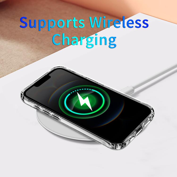 For iPhone 16e Four Corner Airbags MagSafe Magnetic Phone Case(Transparent) - iPhone 16e Cases by PMC TechLife | Online Shopping South Africa | PMC TechLife | Buy Now Pay Later Mobicred