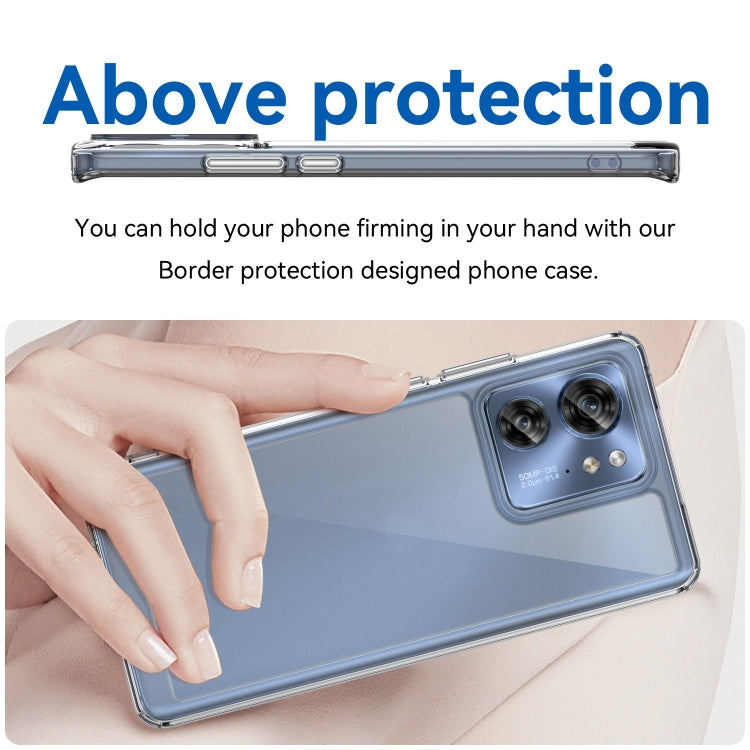 For Motorola Edge 2023 US Colorful Series Acrylic Hybrid TPU Phone Case(Transparent) - Motorola Cases by PMC TechLife | Online Shopping South Africa | PMC TechLife | Buy Now Pay Later Mobicred