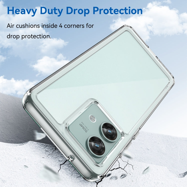 For Motorola Edge 40 Neo Colorful Series Acrylic Hybrid TPU Phone Case(Transparent) - Motorola Cases by PMC TechLife | Online Shopping South Africa | PMC TechLife | Buy Now Pay Later Mobicred