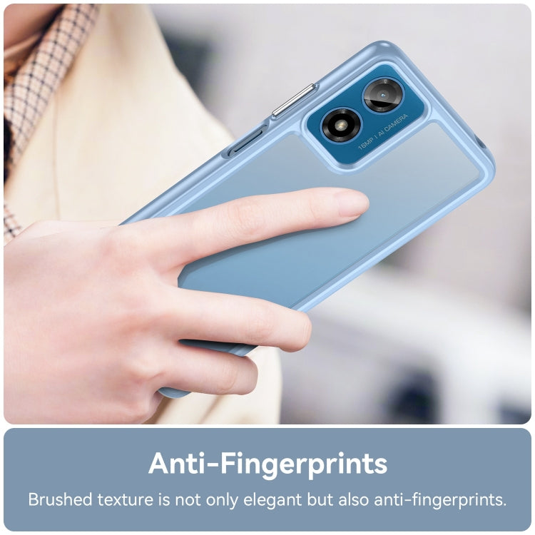 For Motorola Moto G04 Colorful Series Acrylic Hybrid TPU Phone Case(Blue) - free shipping - PMC TechLife - Order now!