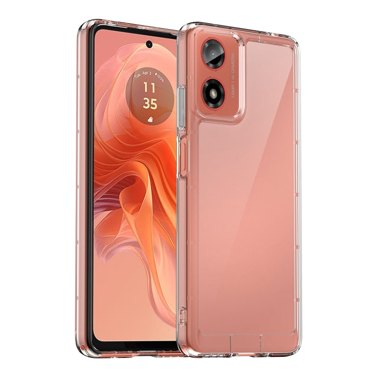 For Motorola Moto G04 Colorful Series Acrylic Hybrid TPU Phone Case(Transparent) - Motorola Cases by PMC TechLife | Online Shopping South Africa | PMC TechLife | Buy Now Pay Later Mobicred