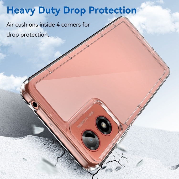 For Motorola Moto G04 Colorful Series Acrylic Hybrid TPU Phone Case(Transparent) - Motorola Cases by PMC TechLife | Online Shopping South Africa | PMC TechLife | Buy Now Pay Later Mobicred