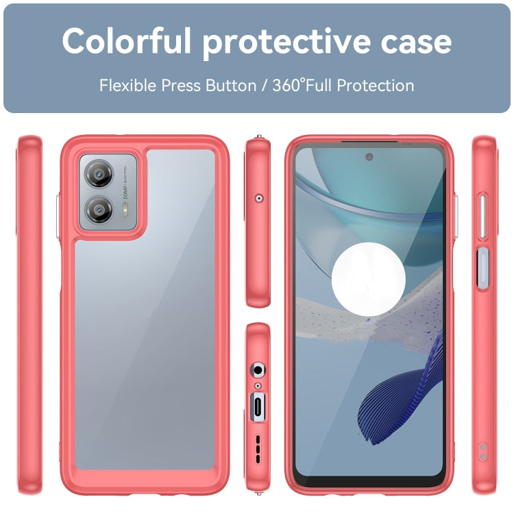 For Motorola Moto G53 5G Colorful Series Acrylic Hybrid TPU Phone Case(Red) - Motorola Cases by PMC TechLife | Online Shopping South Africa | PMC TechLife | Buy Now Pay Later Mobicred
