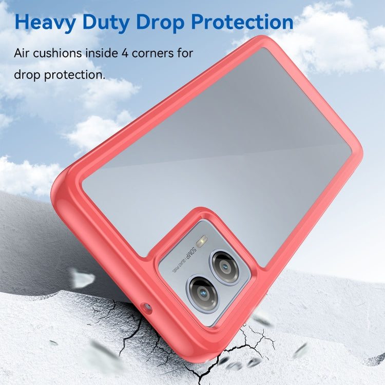 For Motorola Moto G53 5G Colorful Series Acrylic Hybrid TPU Phone Case(Red) - Motorola Cases by PMC TechLife | Online Shopping South Africa | PMC TechLife | Buy Now Pay Later Mobicred
