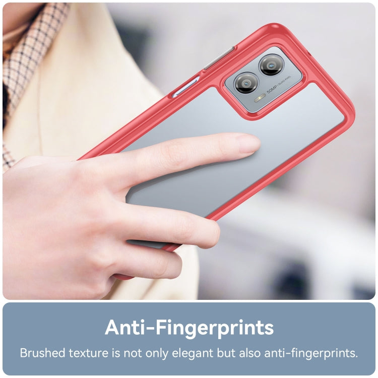 For Motorola Moto G53 5G Colorful Series Acrylic Hybrid TPU Phone Case(Red) - Motorola Cases by PMC TechLife | Online Shopping South Africa | PMC TechLife | Buy Now Pay Later Mobicred