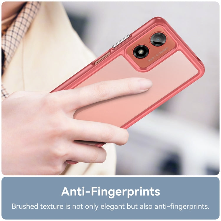 For Motorola Moto G24 Power Colorful Series Acrylic Hybrid TPU Phone Case(Red) - Motorola Cases by PMC TechLife | Online Shopping South Africa | PMC TechLife | Buy Now Pay Later Mobicred