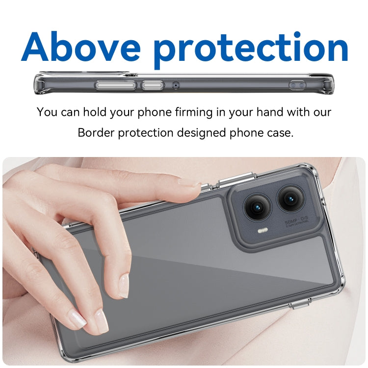 For Motorola Edge 2024 Colorful Series Acrylic Hybrid TPU Phone Case(Transparent) - Motorola Cases by PMC Jewellery | Online Shopping South Africa | PMC Jewellery | Buy Now Pay Later Mobicred