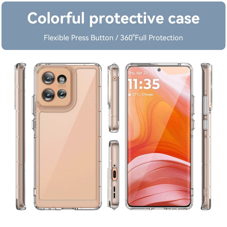 For Motorola Edge 50 Colorful Series Acrylic Hybrid TPU Phone Case(Transparent) - free shipping - PMC TechLife - Order now!
