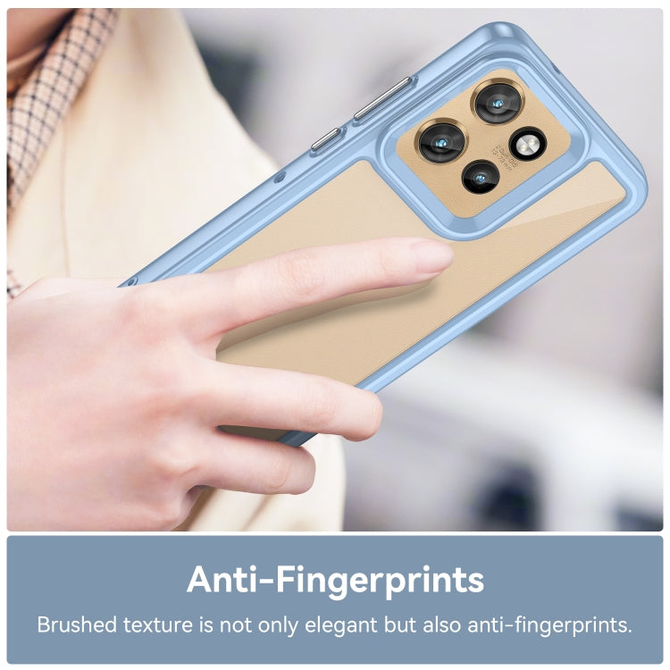 For Motorola Edge 50 Neo Colorful Series Acrylic Hybrid TPU Phone Case(Blue) - free shipping - PMC TechLife - Order now!