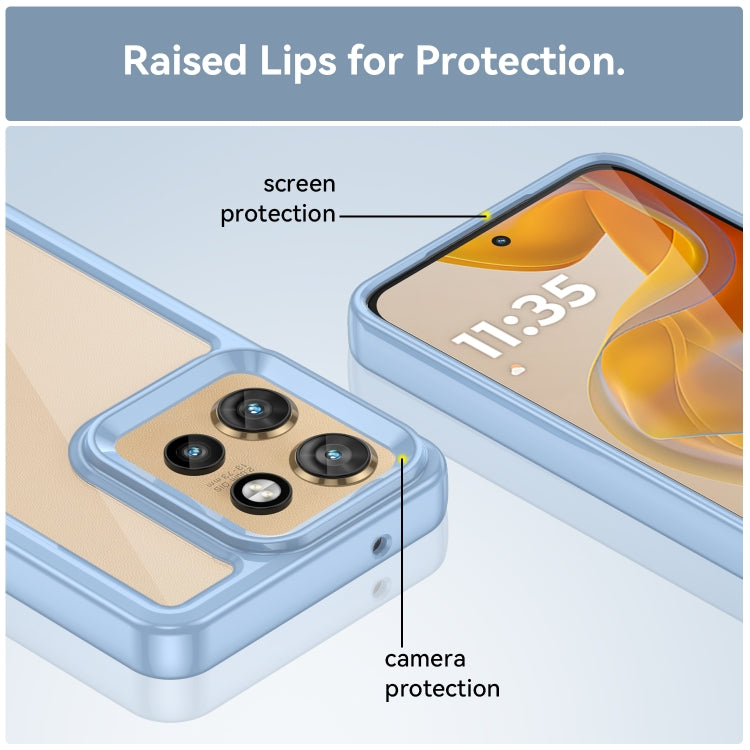 For Motorola Edge 50 Neo Colorful Series Acrylic Hybrid TPU Phone Case(Blue) - free shipping - PMC TechLife - Order now!