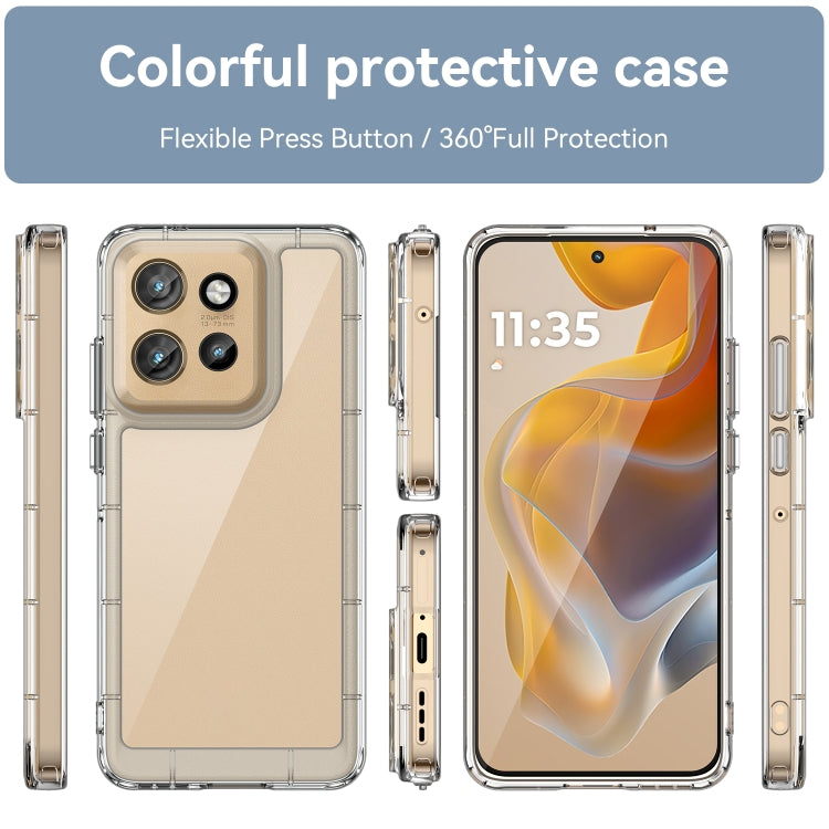 For Motorola Edge 50 Neo Colorful Series Acrylic Hybrid TPU Phone Case(Transparent) - free shipping - PMC TechLife - Order now!